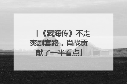 《藏海传》不走爽剧套路，肖战贡献了一半看点