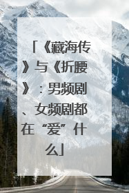 《藏海传》与《折腰》：男频剧、女频剧都在“爱”什么