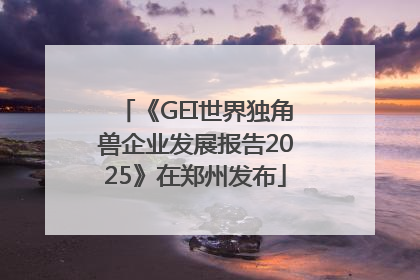 《GEI世界独角兽企业发展报告2025》在郑州发布