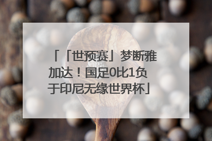 「世预赛」梦断雅加达！国足0比1负于印尼无缘世界杯