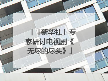 「新华社」专家研讨电视剧《无尽的尽头》
