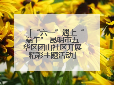 “六一”遇上“端午” 昆明市五华区团山社区开展精彩主题活动