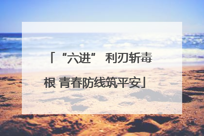 “六进” 利刃斩毒根 青春防线筑平安