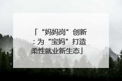 “妈妈岗”创新：为“宝妈”打造柔性就业新生态
