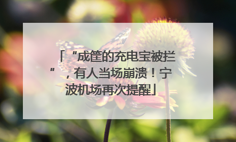 “成筐的充电宝被拦”，有人当场崩溃！宁波机场再次提醒
