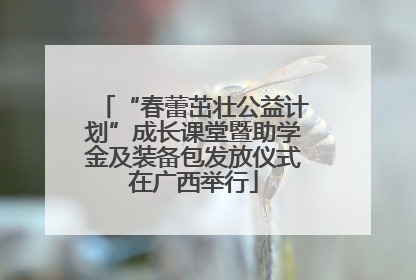 “春蕾茁壮公益计划”成长课堂暨助学金及装备包发放仪式在广西举行