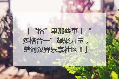 “格”里那些事丨“多格合一”凝聚力量，楚河汉界乐享社区！