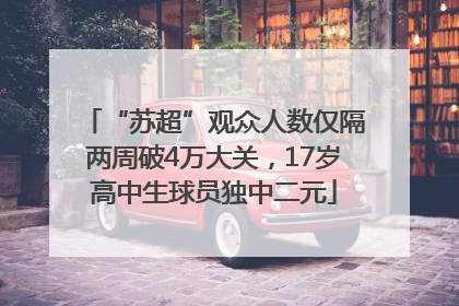“苏超”观众人数仅隔两周破4万大关，17岁高中生球员独中二元