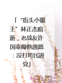 “街头小霸王”林正杰癌逝，老战友许国泰曝他遗愿：没打垮民进党