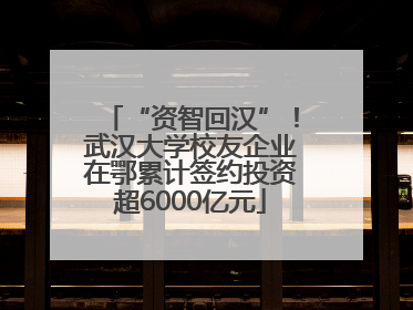 “资智回汉”！武汉大学校友企业在鄂累计签约投资超6000亿元