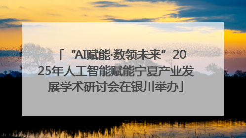 “AI赋能·数领未来”2025年人工智能赋能宁夏产业发展学术研讨会在银川举办