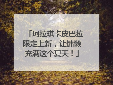 珂拉琪卡皮巴拉限定上新，让慵懒充满这个夏天！