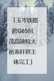 玉岑铁路跨G65包茂高速特大桥系杆拱主体完工