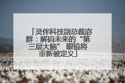 灵伴科技副总裁宓群：解码未来的“第三层大脑” 眼镜将重新被定义