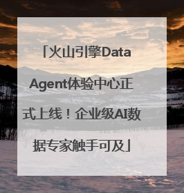 火山引擎Data Agent体验中心正式上线！企业级AI数据专家触手可及
