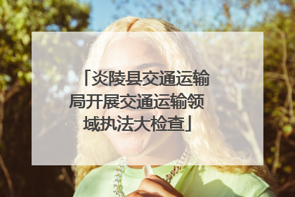 炎陵县交通运输局开展交通运输领域执法大检查