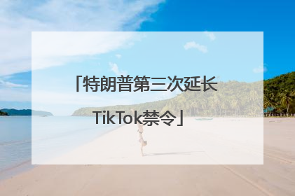 特朗普第三次延长TikTok禁令