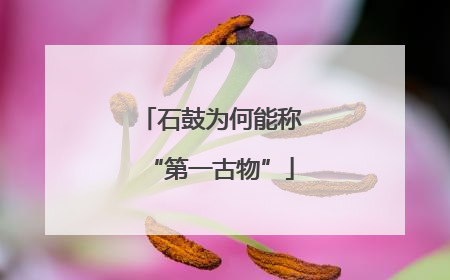 石鼓为何能称“第一古物”