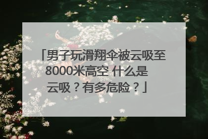 男子玩滑翔伞被云吸至8000米高空 什么是云吸？有多危险？