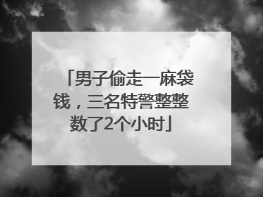 男子偷走一麻袋钱，三名特警整整数了2个小时
