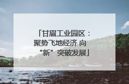 甘眉工业园区：聚势飞地经济 向“新”突破发展