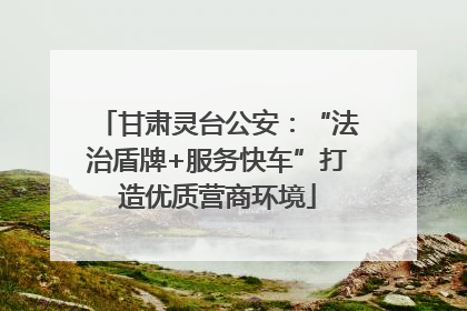 甘肃灵台公安：“法治盾牌+服务快车”打造优质营商环境