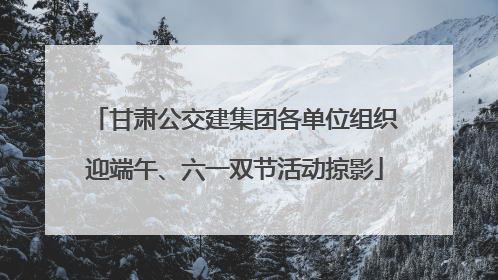 甘肃公交建集团各单位组织迎端午、六一双节活动掠影