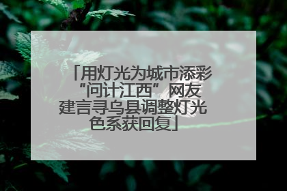 用灯光为城市添彩 “问计江西”网友建言寻乌县调整灯光色系获回复