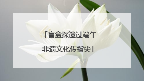 盲盒探遗过端午 非遗文化传指尖