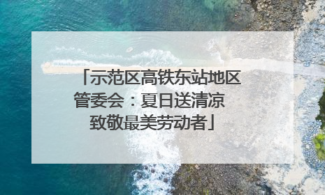 示范区高铁东站地区管委会：夏日送清凉 致敬最美劳动者