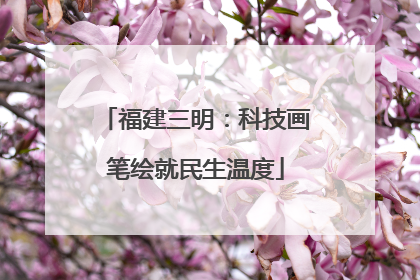 福建三明：科技画笔绘就民生温度