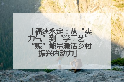 福建永定：从“卖力气”到“学手艺”“赈”能量激活乡村振兴内动力