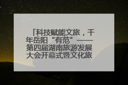 科技赋能文旅，千年岳阳“有范”——第四届湖南旅游发展大会开幕式暨文化旅游推介会侧记