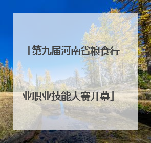 第九届河南省粮食行业职业技能大赛开幕