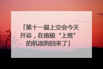 第十一届上交会今天开幕，在南极“上班”的机器狗回来了