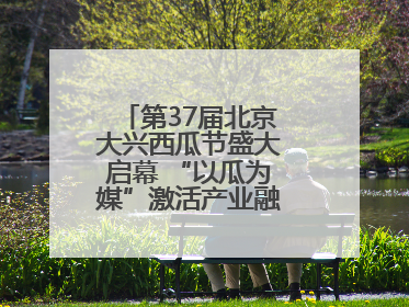 第37届北京大兴西瓜节盛大启幕 “以瓜为媒”激活产业融合发展新动能