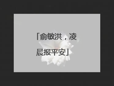 俞敏洪，凌晨报平安