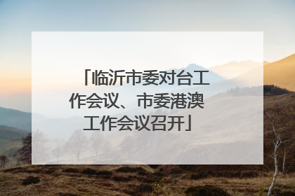 临沂市委对台工作会议、市委港澳工作会议召开