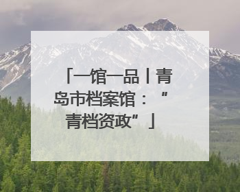 一馆一品丨青岛市档案馆：“青档资政”