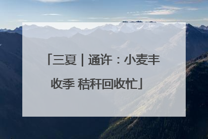 三夏｜通许：小麦丰收季 秸秆回收忙