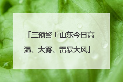 三预警！山东今日高温、大雾、雷暴大风