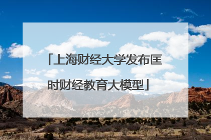 上海财经大学发布匡时财经教育大模型