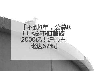 不到4年，公募REITs总市值首破2000亿！沪市占比达67%