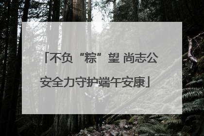 不负“粽”望 尚志公安全力守护端午安康