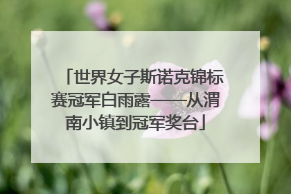 世界女子斯诺克锦标赛冠军白雨露——从渭南小镇到冠军奖台