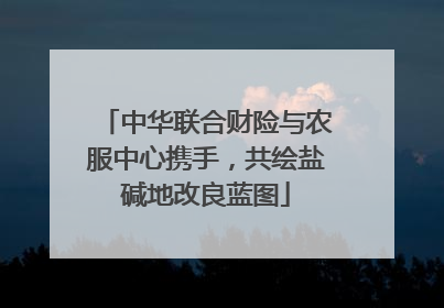 中华联合财险与农服中心携手，共绘盐碱地改良蓝图