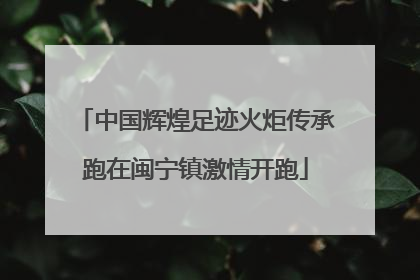 中国辉煌足迹火炬传承跑在闽宁镇激情开跑