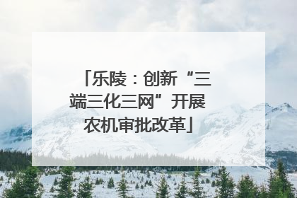 乐陵：创新“三端三化三网”开展农机审批改革