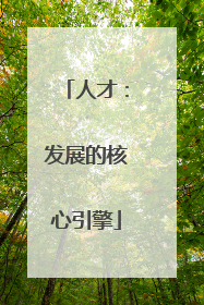 人才：发展的核心引擎