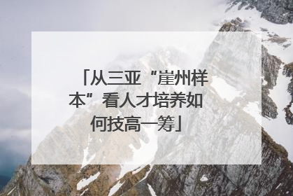 从三亚“崖州样本”看人才培养如何技高一筹